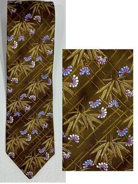 Robert Talbott Tie Best in Class Nordstrom Mens Brown Purple Flowes Silk